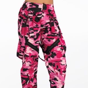 Pink Camo Hip Hop Dance Pants - Size MC